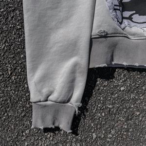 Sudadera con Capucha Unisex Personalizada con Estampado y Bordado, Estilo Vintage, Lavado Ácido, Desteñido al Sol, Sudadera Holgada para Hombre, 100% - Product Image 4