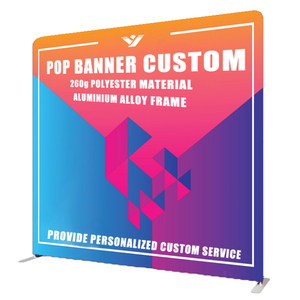 Présentoir <span class=keywords><strong>de</strong></span> toile <span class=keywords><strong>de</strong></span> <span class=keywords><strong>fond</strong></span> en tissu à tension <span class=keywords><strong>de</strong></span> <span class=keywords><strong>fond</strong></span> d'expositions en forme <span class=keywords><strong>de</strong></span> S droit incurvé personnalisé avec mât <span class=keywords><strong>de</strong></span> drapeau en aluminium - Product Image 6