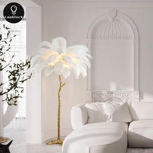 Nhựa hiện đại đứng ánh sáng trang trí ánh sáng đèn trong nhà phòng khách khách sạn nhà lông sàn đèn - Product Image 5