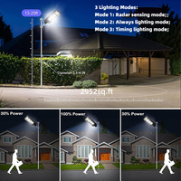 Lampe solaire LED MELINZ 300W 400W 500W pour éclairage de rue, étanche IP65, extérieur, avec télécommande pour l'éclairage routier