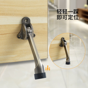 Tope de puerta de aleación de zinc para montaje en suelo, diseño minimalista, fácil instalación para puertas de madera - Product Image 1