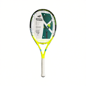 Raquette de tennis Hb Sport 69 cm jaune fluorescent et noir pour le jeu en extérieur - Product Image 1