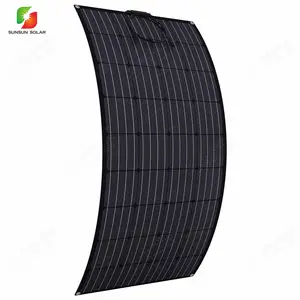 Bộ Sạc Pin PV Đơn Tinh Thể Trọng Lượng Nhẹ 180W ETFE Tấm Năng Lượng Mặt Trời Linh Hoạt Cho RV Boat Cabin Marine