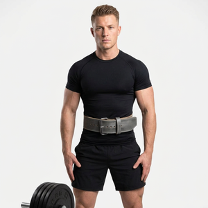 New Latest Design Unisex Heavy Duty Non-Slip Leather <b>Weight</b> Lifting <b>Belt</b> Adjustable Buckle Waist Support Strength <b>Training</b> - Product Image 1