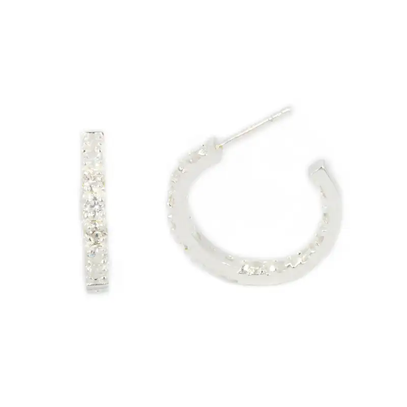ACME 2022 de moda de plata 925 de joyería de chapado en plata Cubic Zirconia Aro, pendientes para las mujeres