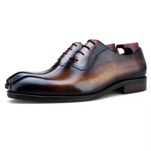 Zapatos de Vestir Formales de Cuero para Hombre, Estilo Italiano, de Lujo, Oxford Sin Cordones, Hechos a Mano, Bordados, Ligeros para Otoño - Product Image 1