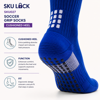 Chaussettes de football à talon rembourré Studio Grip pour bottes, adaptées aux programmes de vente au détail avec planification de collection multi-SKU