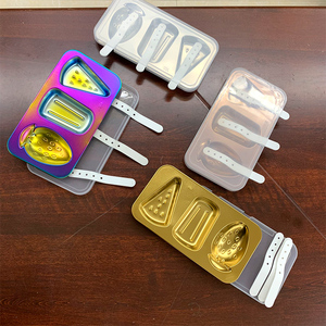 Thép Không Gỉ Hộ Gia Đình Ice Khay Trái Cây Hình Dạng Khuôn Tự Làm Trái Cây Sáng Tạo Kem Khuôn + Nắp + Dính - Product Image 1