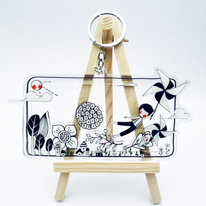 Porte-clés personnalisé Shaker, porte-clés dessin animé, petit porte-clés rectangulaire Kawaii, porte-clés cool avec insertion <span class=keywords><strong>photo</strong></span> Anime - Product Image 1