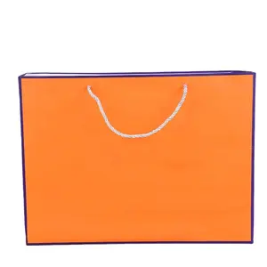 ハンドルショッピングギフトバッグ付きリサイクルカスタム段ボール高級ギフト紙袋