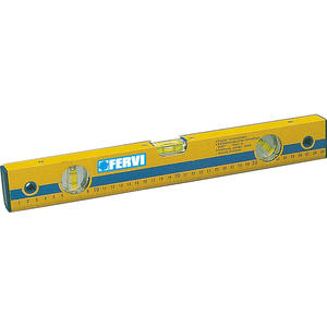 Nivel de burbuja Fervi de aluminio de 40 cm con tres viales para construcción y uso en bricolaje - Product Image 1