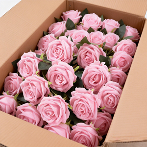 <span class=keywords><strong>Rosas</strong></span> Artificiales de Seda Color Rosa al por Mayor para Decoración de Bodas, San Valentín <span class=keywords><strong>y</strong></span> Fiestas, Decoraciones de Plantas Artificiales - Product Image 6