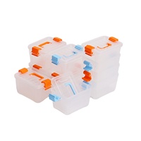 Boîte de rangement miniature pour maison de poupée, boîte à outils transparente, modèle de décoration pour maison de poupée, accessoires de décoration pour micro-scène de maison de poupée