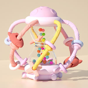 Nouvel Arrivage Jouets Sensoriels Montessori Sablier Hochet Anneau de Dentition Bébé en Silicone sans BPA pour 0-6 et 6-12 Mois - Product Image 1