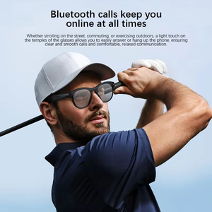 Lunettes de soleil intelligentes étanches avec caméra d'enregistrement vidéo, audio à oreille ouverte, appels sans fil, traduction IA, lunettes de sport - Product Image 3