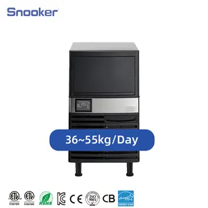 Precision Temperature Control Snooker 36~55kg/24h Modern Bar Use Automatic Commercial Ice Maker Machine For Kitchen
