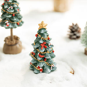 Resin Mini <b>Christmas</b> <b>Tree</b> Ornament Desktop Small House Decoration <b>Christmas</b> Gift or Holiday Decor Factory Wholesale - Product Image 3