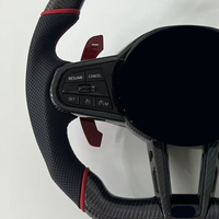 Volant en fibre de carbone et cuir avec LED pour modèles F10/F30/G20/G30/G38/G42/G80 Série 3/5 Xdrive