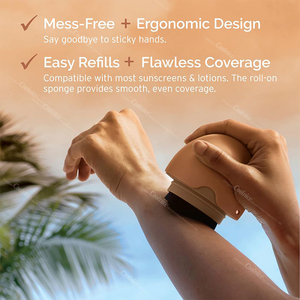 Aplicador de Protector <span class=keywords><strong>Solar</strong></span> <span class=keywords><strong>Solar</strong></span> <span class=keywords><strong>Buddies</strong></span>, Aplicador de Loción Autobronceadora con Forma de Mango para la Playa en Verano, OEM ODM - Product Image 5