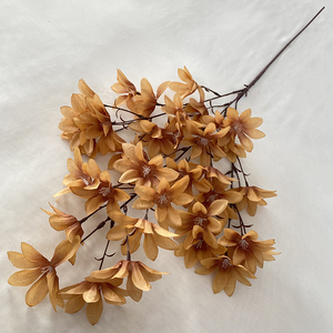 Flores Artificiales Multicolor-<span class=keywords><strong>Café</strong></span> Oscuro, Lirio Silvestre <span class=keywords><strong>de</strong></span> Tallo Largo para Decoración <span class=keywords><strong>de</strong></span> Bodas - Product Image 1