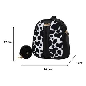 Bolso Bandolera para Mujer Fana, Diseño de Piel de Vaca, Microfibra, Piel Sintética, Carcasa Rígida, Cierre de Cremallera, Uso Diario, Estilo Moderno - Product Image 3