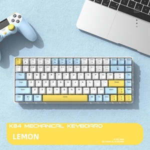 Kustom gratis Wolf K84 Hot Plug RGB pencahayaan Antarmuka Tipe C ABS Esports Keyboard berkabel mekanik - Product Image 5