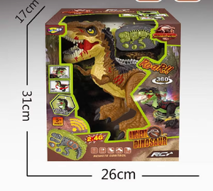Simulation de lumière et de musique, télécommande 2,4 G, rotation à 360 degrés, dinosaure Tyrannosaurus Rex télécommandé, pulvérisation, jouets pour enfants - Product Image 6