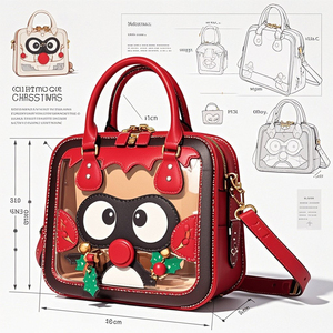 Bolsa Ita <span class=keywords><strong>de</strong></span> animales navideños Pastel personalizada con diseño <span class=keywords><strong>de</strong></span> ciervo bonito, ItaBag transparente, <span class=keywords><strong>moda</strong></span> <span class=keywords><strong>alternativa</strong></span> para exhibición <span class=keywords><strong>de</strong></span> pines - Product Image 5