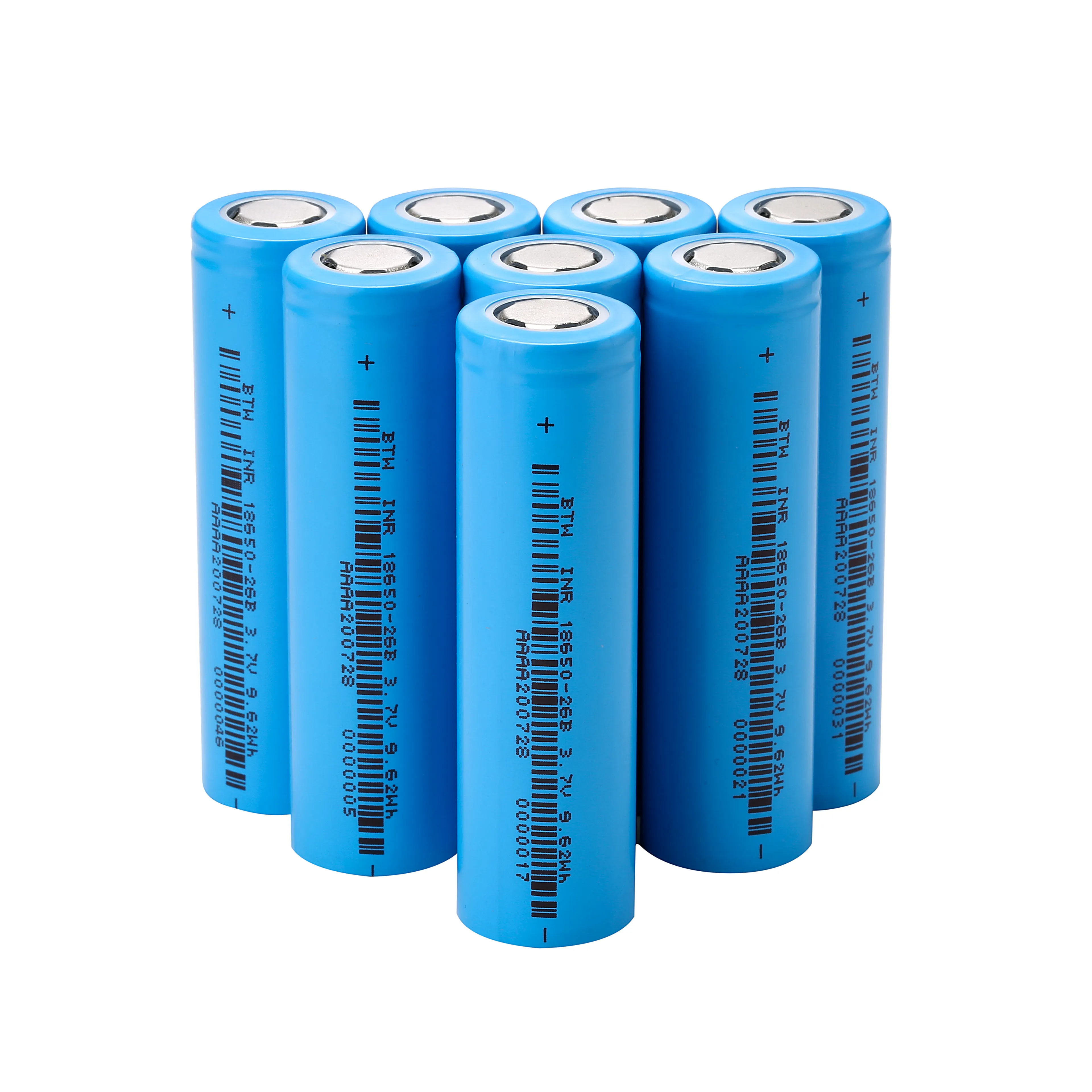 1500 fois cycle profond rechargeable de batterie d'ion de li de 18650 batterie 3.7v 2000mah 2500mah 2600mah 3c 5c 10c