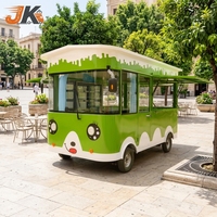 Camion de restauration rapide personnalisé à 4 roues en acier inoxydable avec cuisine complète pour café, glaces, bière et jus