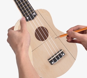 Wholesale Wood Color DIY Ukulele Unfinished Music Toy Kids Mini Ukulele Guitar Toy Educational Musical <b>Instrument</b> Children's Toy - Product Image 6