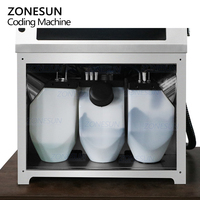 ZONESUN vidrio Metal acero plástico PVC cartón número de lote marca de logotipo puede codificación de fecha impresora de inyección de tinta máquina de impresión de código Digital