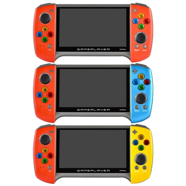5.1-inch Large Screen Gamepad Joystick X19 Plus Handheld Retro Game Console Supports for PS1 GBC MD Nostalgic Game