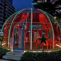 Dôme transparent en polycarbonate résistant aux UV pour hôtel, complexe hôtelier, expérience de observation des étoiles en plein air