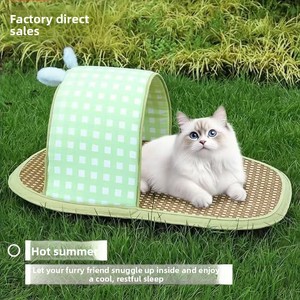 Summer Pet <b>Cooling</b> Mat Rattan <b>Dog</b> Bed <b>Cooling</b> <b>Pad</b> <b>for</b> <b>Dogs</b> Cats Breathable Pet Sleeping Mat - Product Image 1