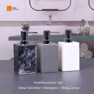 Botol Lotion sabun tangan Cair 350ml, Dispenser sabun Resin transparan tahan lama dan tahan lama, botol Lotion isi ulang mewah