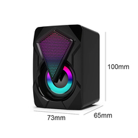 Penjualan Panas X2 Mini 2.0 RGB LED Speaker Gaming dengan Efek Suara Game 3Wx2 untuk Aksesori Komputer PC.