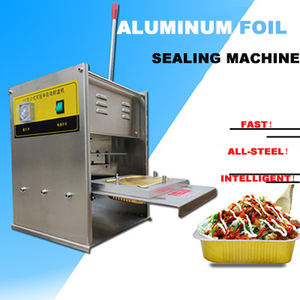 Buen <span class=keywords><strong>precio</strong></span> Manual Pequeño contenedor de comida de plástico Durian almuerzo bandeja sellado máquina de embalaje para bandeja pequeña - Product Image 3