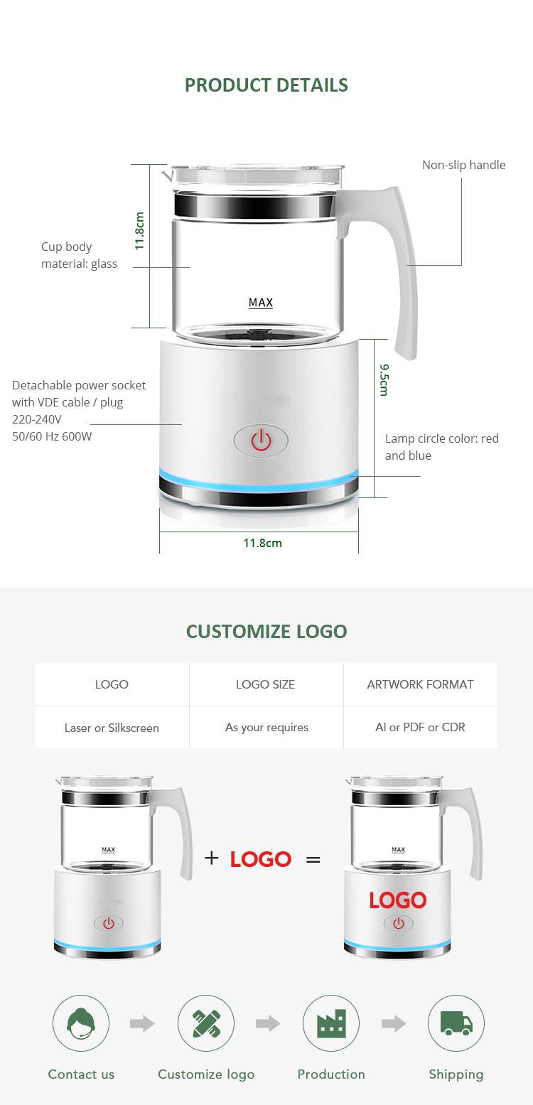 Kitchen Appliance Electric Coffee Milk Frother Heating Machine For Household Automatic Coffee Milk Frother