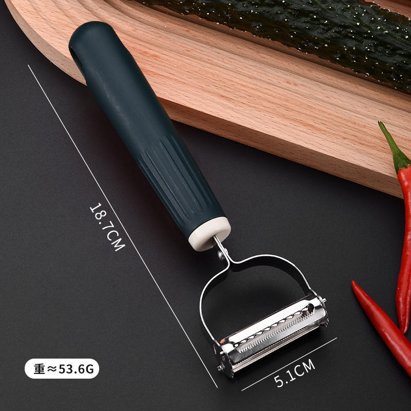 Green U-Shaped Smiley Face Melon Scraper