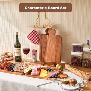 Bandeja de servir de madera Hangxu, bandeja multifuncional de madera maciza para uso en la cocina - Product Image 5