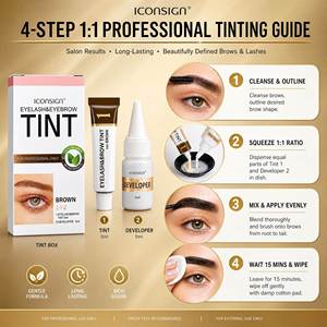 Kit Tinta per Ciglia all'Henné a Marchio Privato, Vegano, Lunga Durata, Impermeabile, Tinta per Sopracciglia Effetto Tatuaggio - Product Image 4