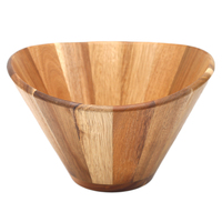 Bol en bois de haute qualité, pour pâte, fait à la main, grand bol de service en bois d'acacia pour Fruits ou saladier