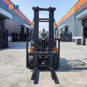 TDER gas gasolina carretilla elevadora propano 5M triplex mástil neumáticos sólidos 3ton LPG carretilla elevadora con cambio lateral - Product Image 2