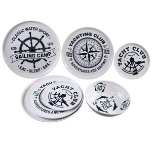 Vajilla de Melamina Estilo Marinero al por Mayor para Fiestas de Verano <span class=keywords><strong>en</strong></span> <span class=keywords><strong>la</strong></span> <span class=keywords><strong>Playa</strong></span> y <span class=keywords><strong>en</strong></span> Casa, Juego de Cena de Melamina Irrompible para Picnic al Aire Libre - Product Image 6