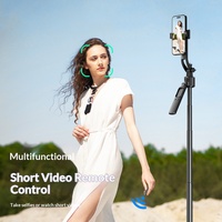 Perche à selfie pour téléphone portable C17, trépied en alliage d'aluminium, suivi intelligent IA, anti-tremblement, caméra rétractable panoramique-élevable entièrement automatique