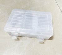 Boîte de rangement en plastique PP transparent pour la création d'art des ongles, boîte à bijoux réglable et durable, petite boîte à outils pour composants, organisateur de perles, conforme à la norme RoHS