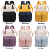 Sac à dos à langer 3 en 1 pour maman hospitalière avec logo personnalisé noir pour nouveau-né réutilisable USB sac à dos pour maman et bébé