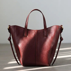 Guangzhou Usine EU-certifié Cuir Grainé Sac à Main Femme Multifonctionnel Design Plissé Travail Sac Épaule Bandoulière - Product Image 1