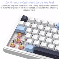Keyboard Gaming Mekanik Nirkabel/Berkabel RGB Backlit 75% Custom, Switch Hot-Swappable yang Dapat Diprogram, Dapat Diisi Ulang 4000mAh USB-C 5